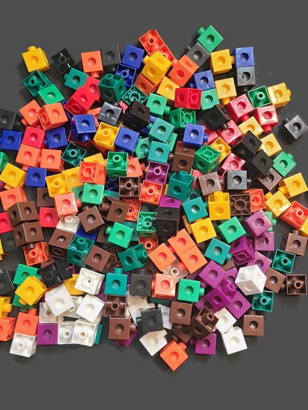 Lot Of 230 Snap Blocks Pop Cubes Plastic Math Linking Learning Developmental Toy